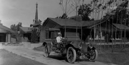 Babson Riverside House Service bldg car