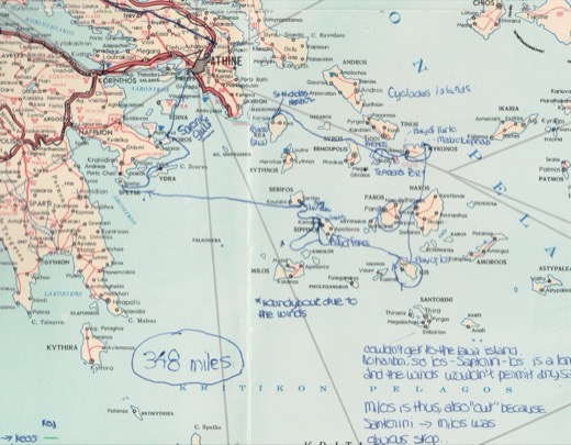 Greece Sailing map