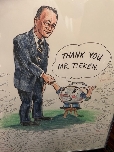 Ted Tieken Babson retirement cartoon