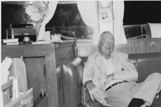 Ted Tieken on Boat